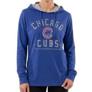 Chicago Cubs Blue Red ‘47 Brand MLB Baseball Lightweight Hoodie size L Unisex